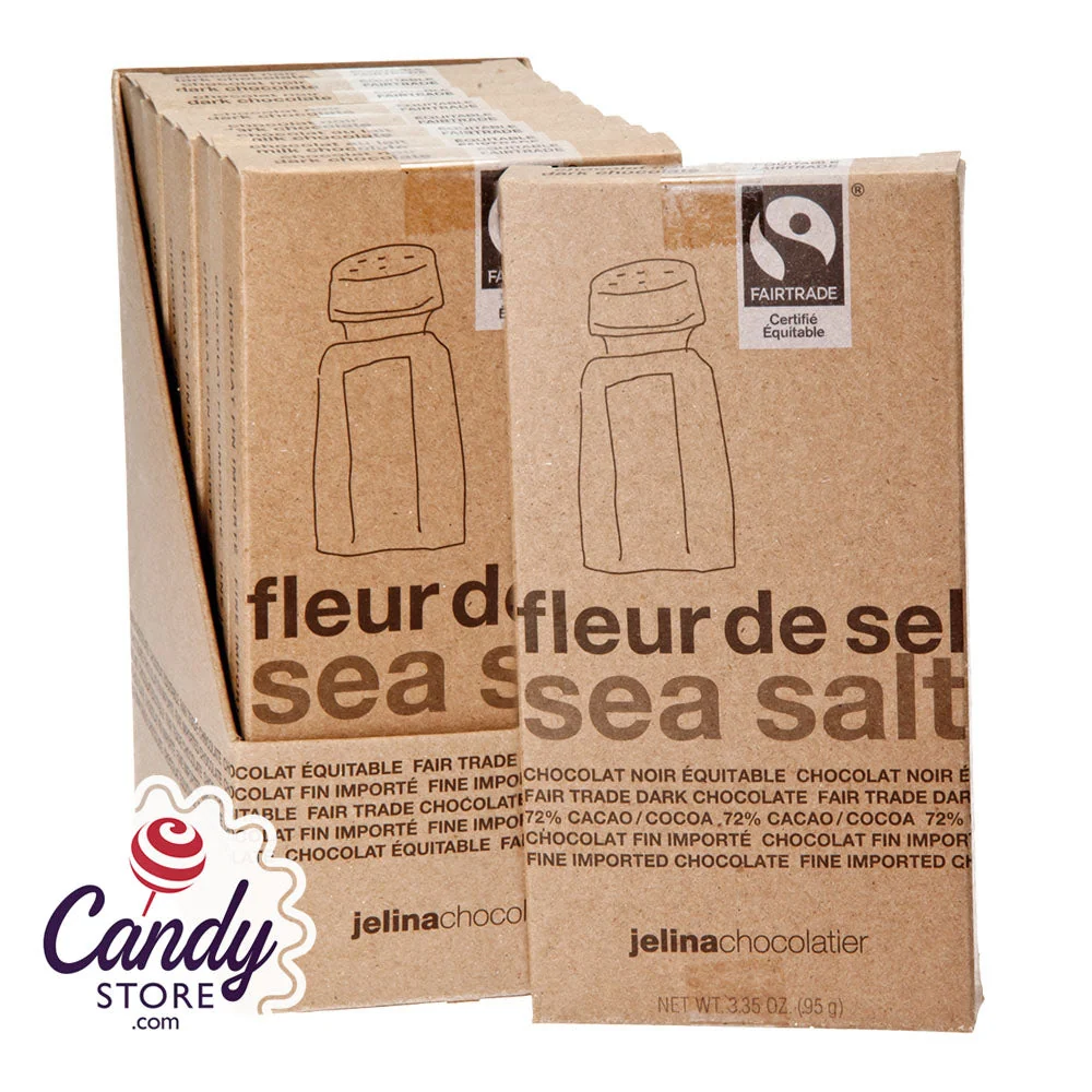Jelina Sea Salt 72% Dark Chocolate Bars - 8ct