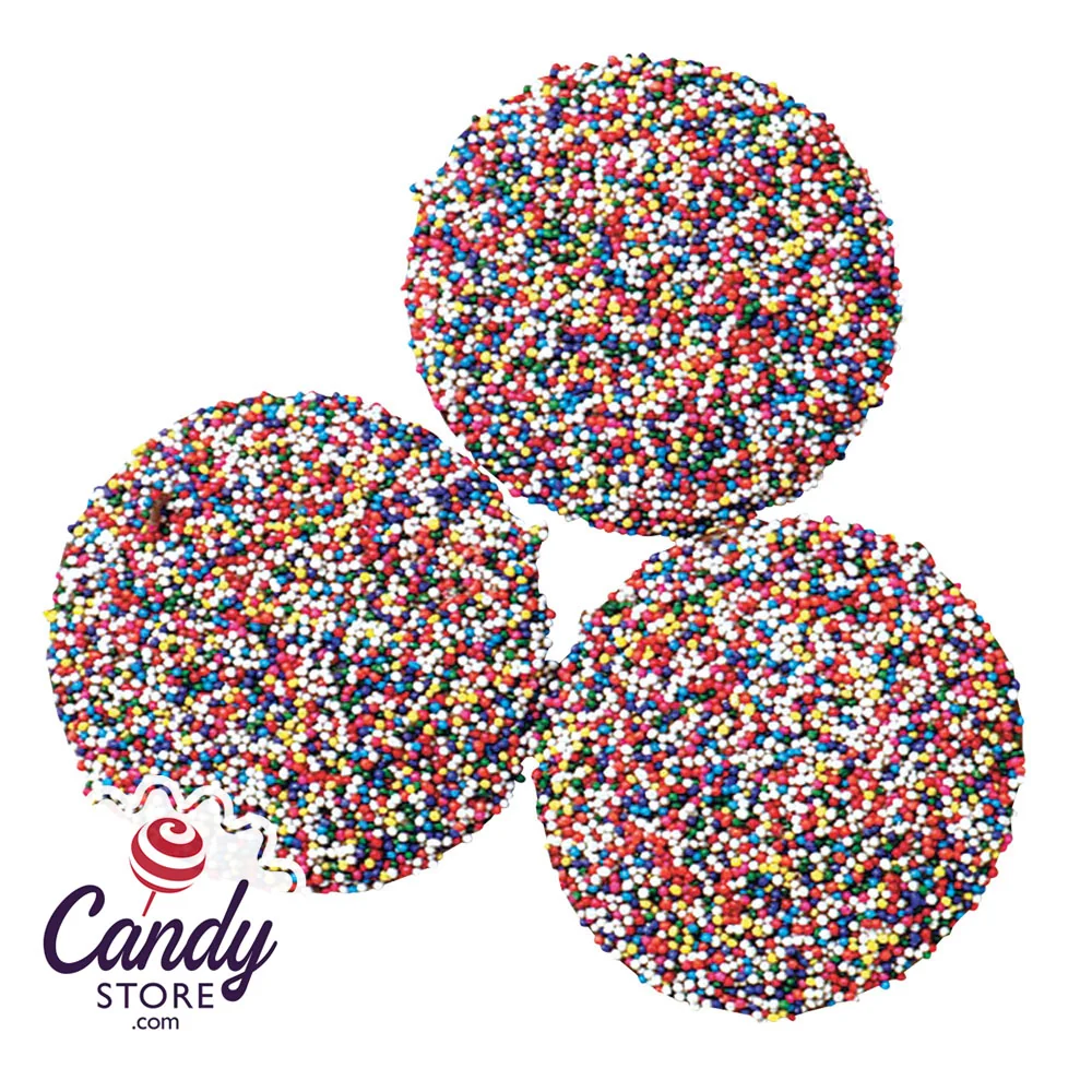 Jumbo Nonpareils w Rainbow Seeds Milk Chocolate by Asher's - 64ct