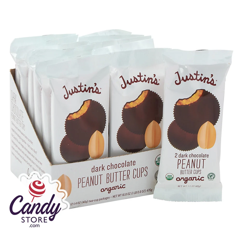 Justin's Dark Chocolate Peanut Butter Cups 2-Pack - 12ct