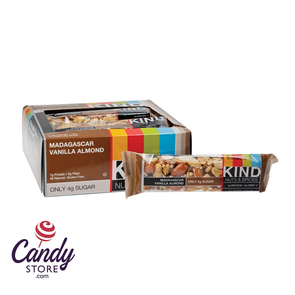 Kind Bars Madagascar Vanilla Almond 1.4oz - 12ct
