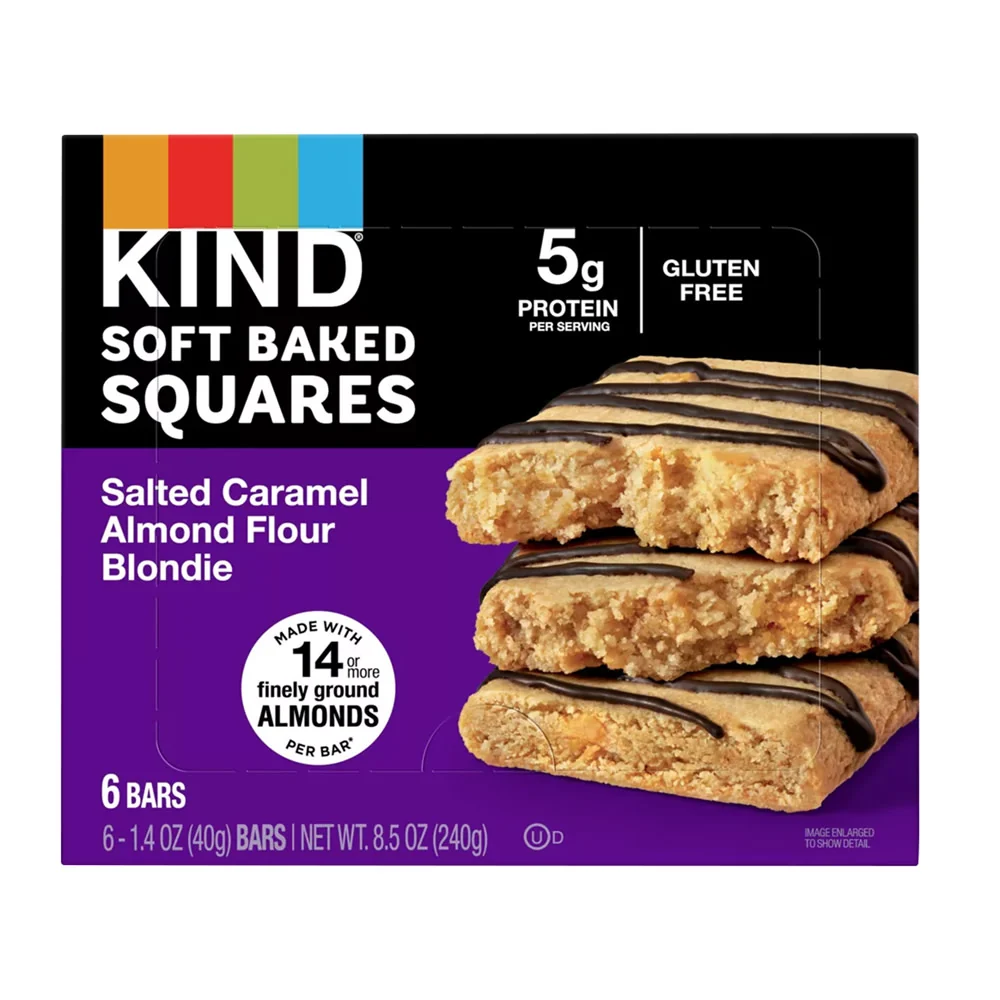 Kind Salted Caramel Almond Flour Blondie Bars 6-Count Boxes - 6ct
