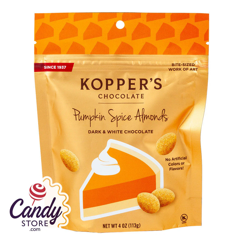 Kopper's Pumpkin Spice Almonds Sup 4oz - 12ct