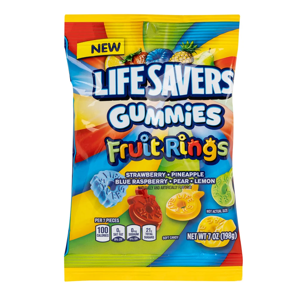 Lifesavers Gummies Fruit Rings Peg Bag - 12ct