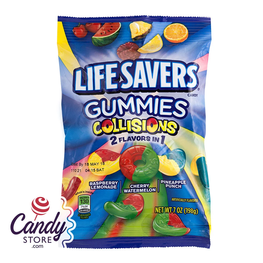 Lifesavers Gummies Collisions 7oz Peg Bag - 12ct
