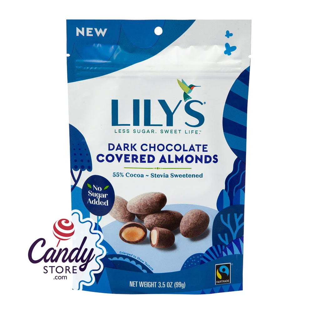 Lily's Dark Chocolate-Covered Almonds - 12ct Pouches