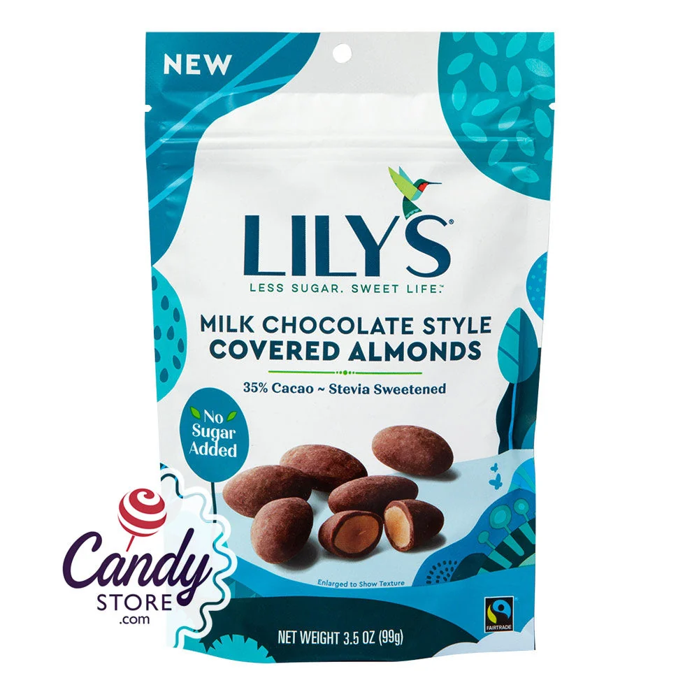 Lily's Milk Chocolate-Covered Almonds - 12ct Pouches