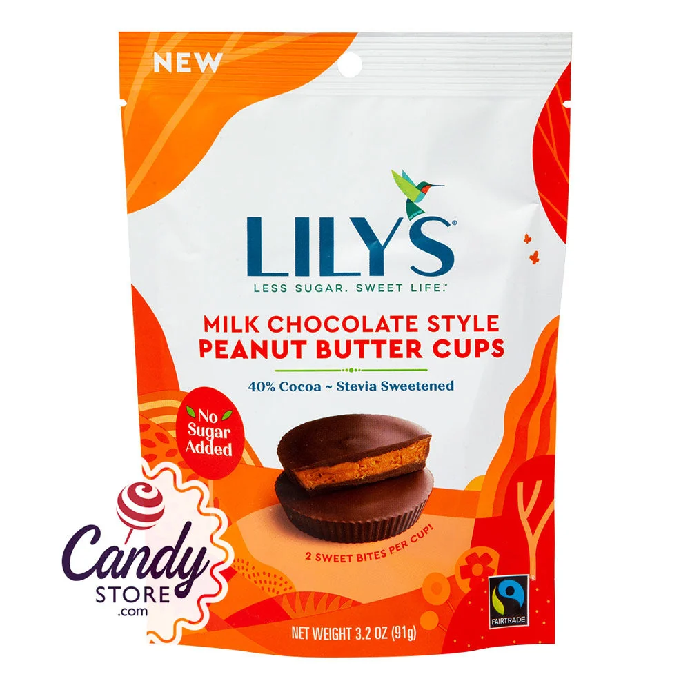 Lily's Milk Chocolate Style Peanut Butter Cups 3.2oz Pouch - 12ct