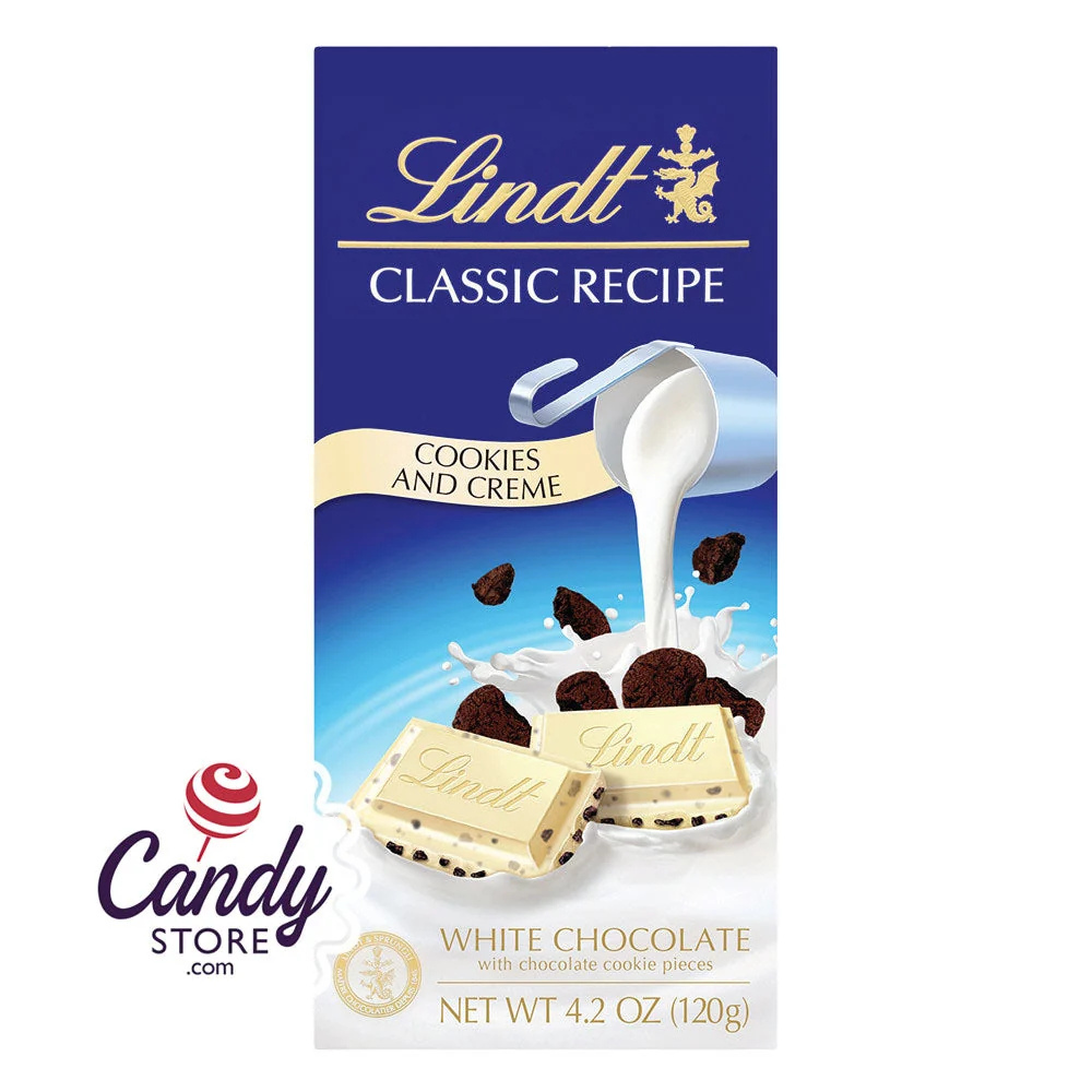 Lindt Cookies & Creme Classic White Chocolate Bars - 12ct
