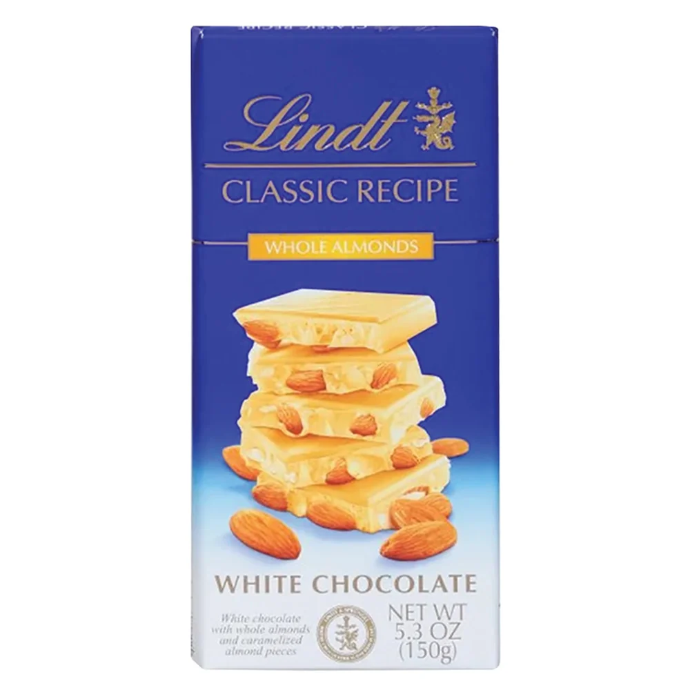 Lindt Classic Recipe White Chocolate Whole Almond Bars - 14ct
