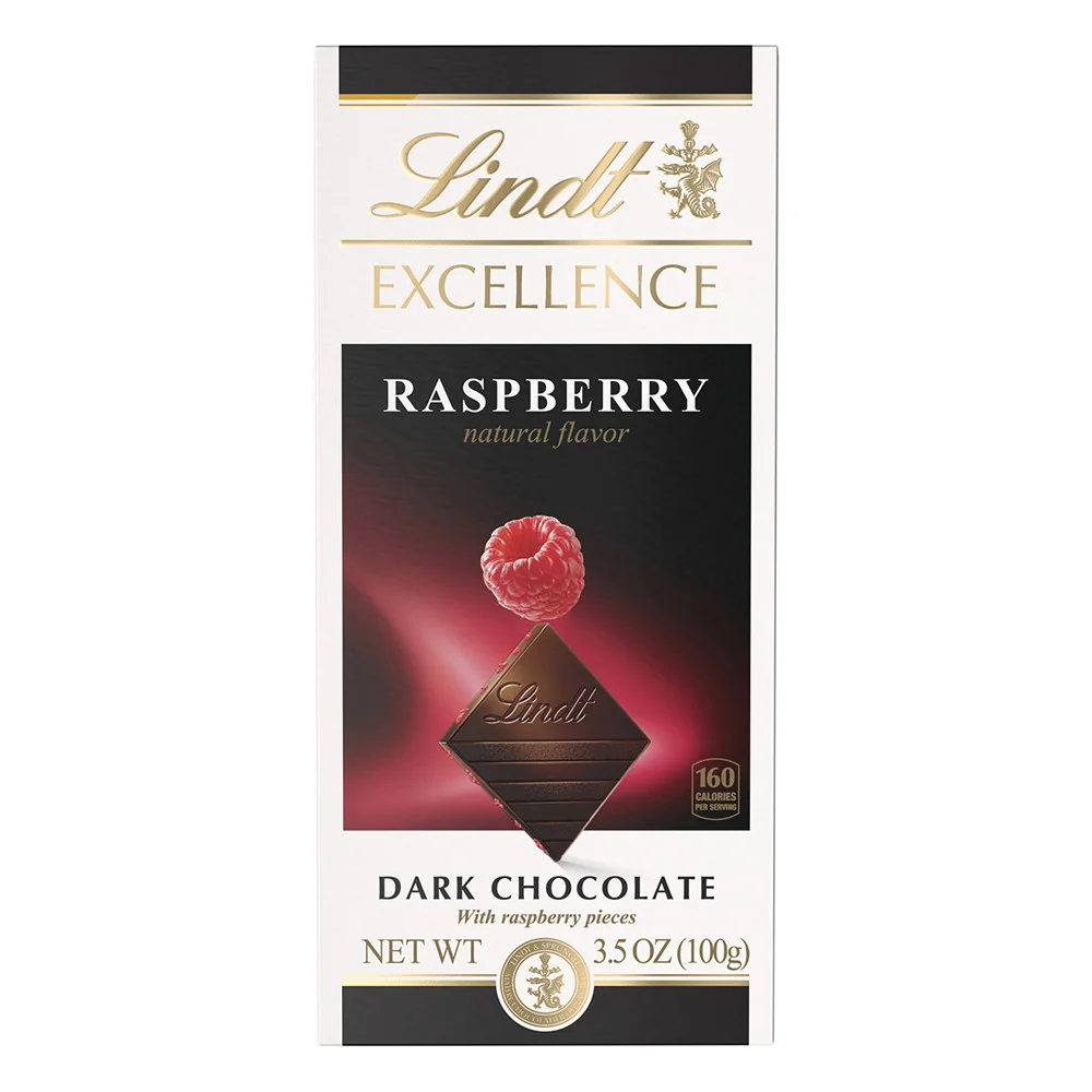 Lindt Excellence Dark Chocolate Raspberry Bars - 12ct