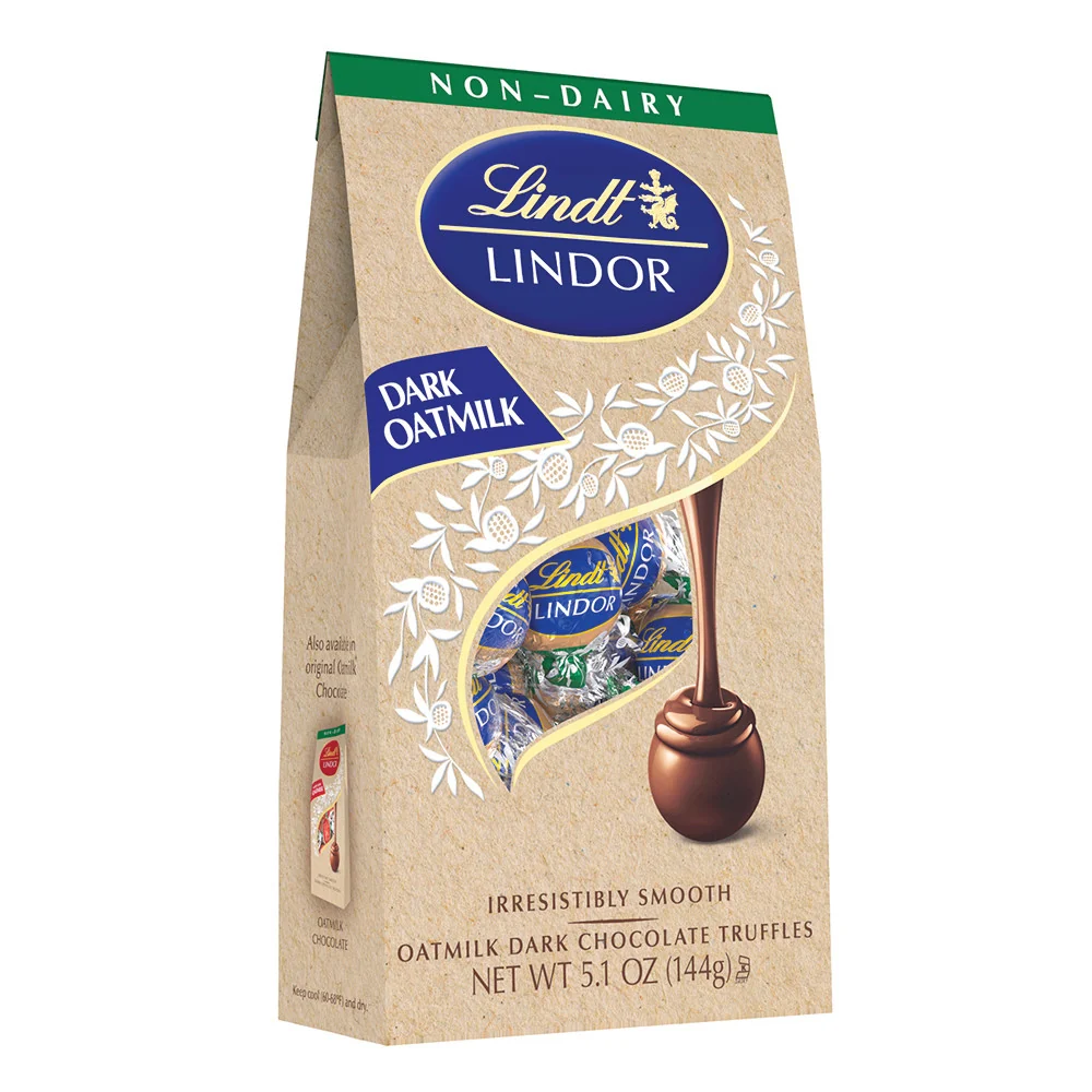 Lindt Lindor Non-Dairy Oat Dark Chocolate Truffles Packs - 6ct