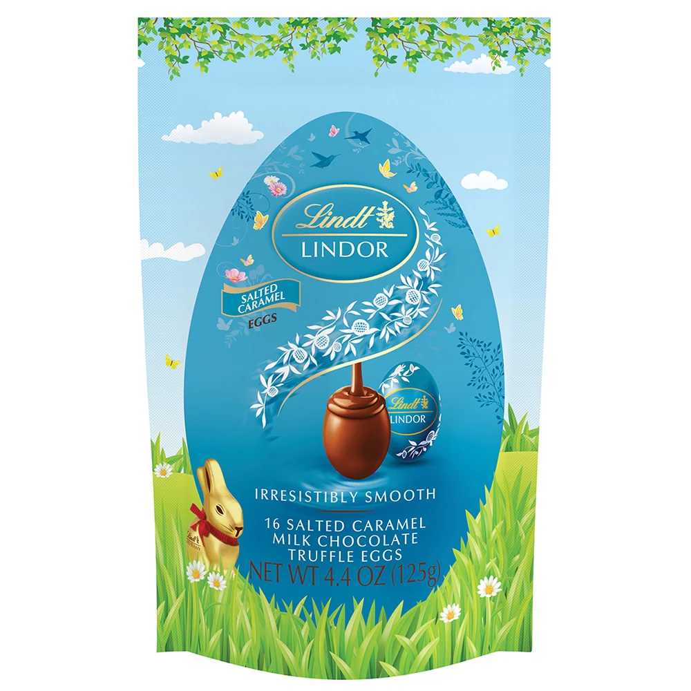 Lindt Lindor Salted Caramel Eggs Pouches - 8ct