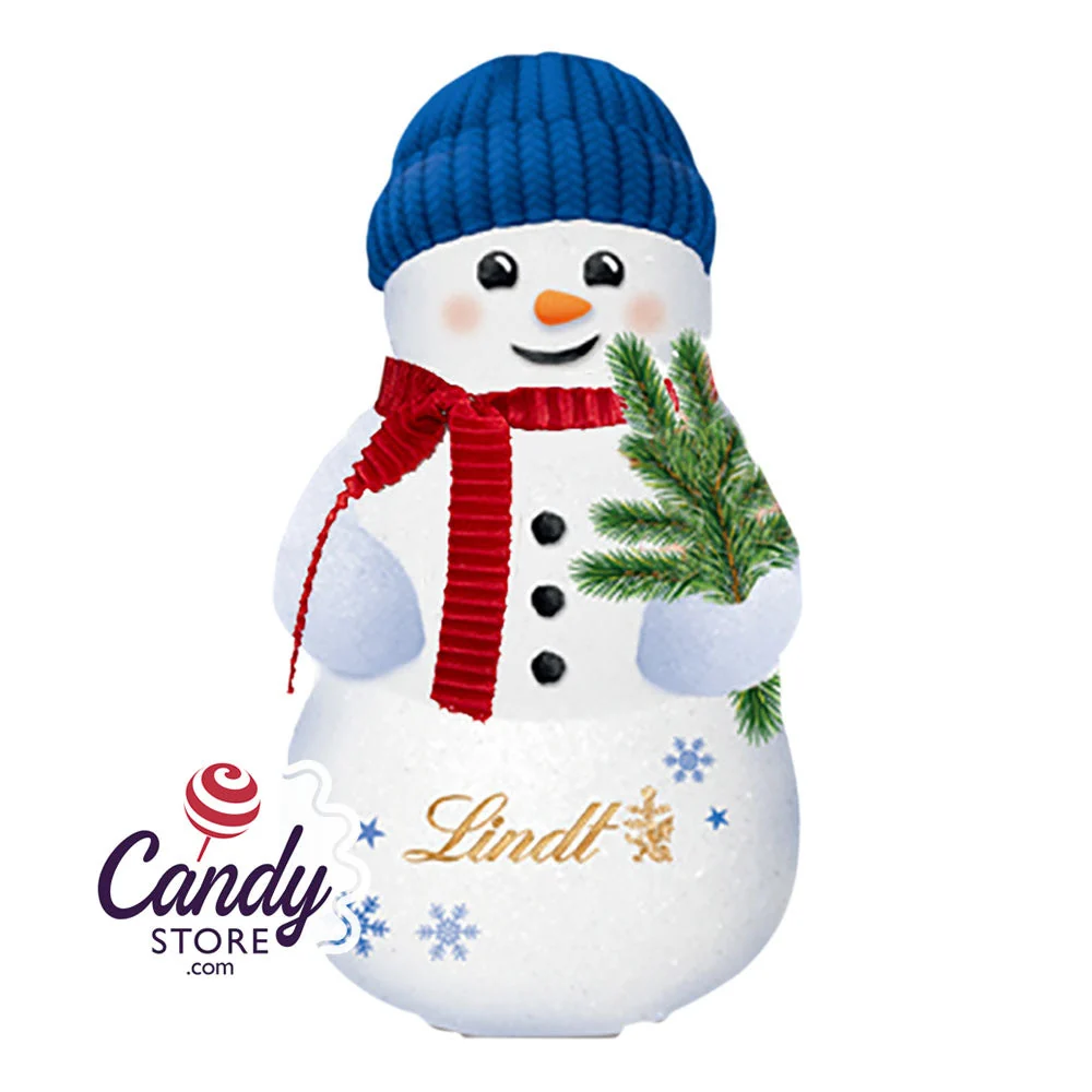 Lindt Milk Chocolate Foiled Snowman 3.5oz - 18ct