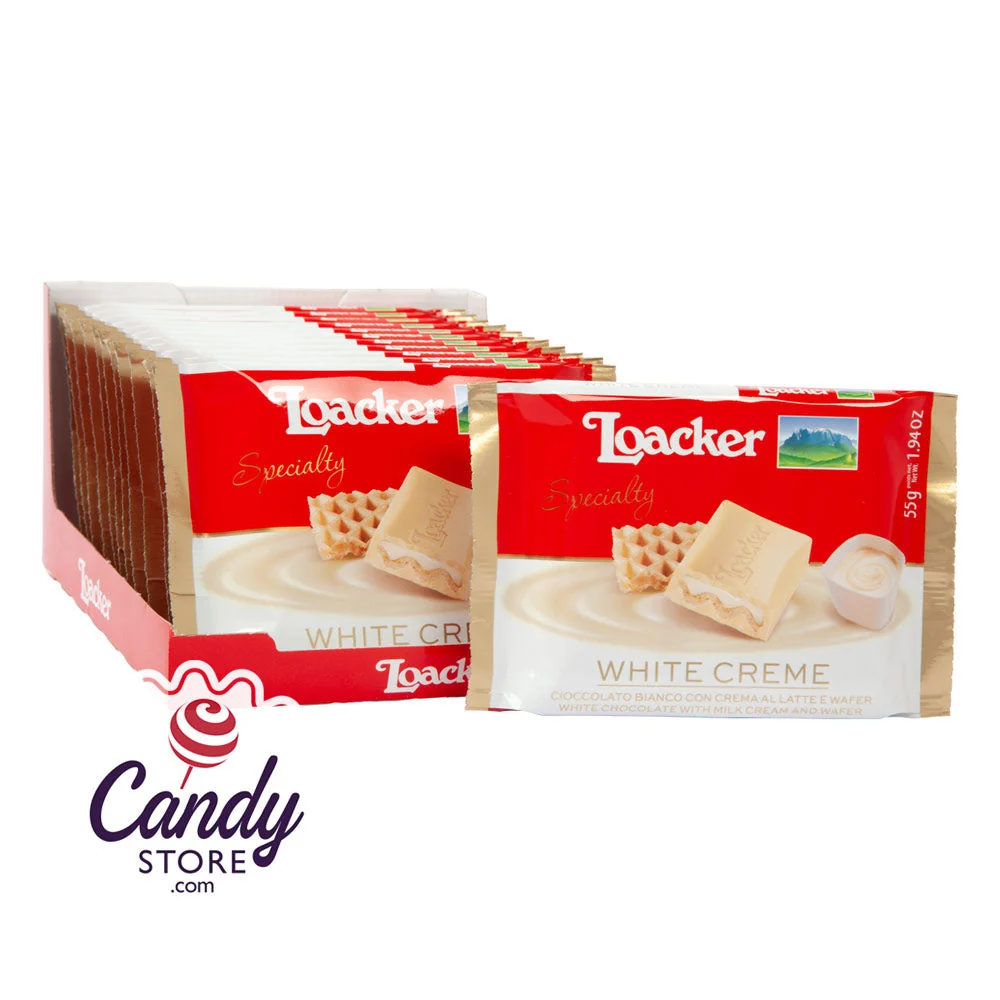 Loacker Milk Creme & Wafer White Chocolate Bars - 12ct