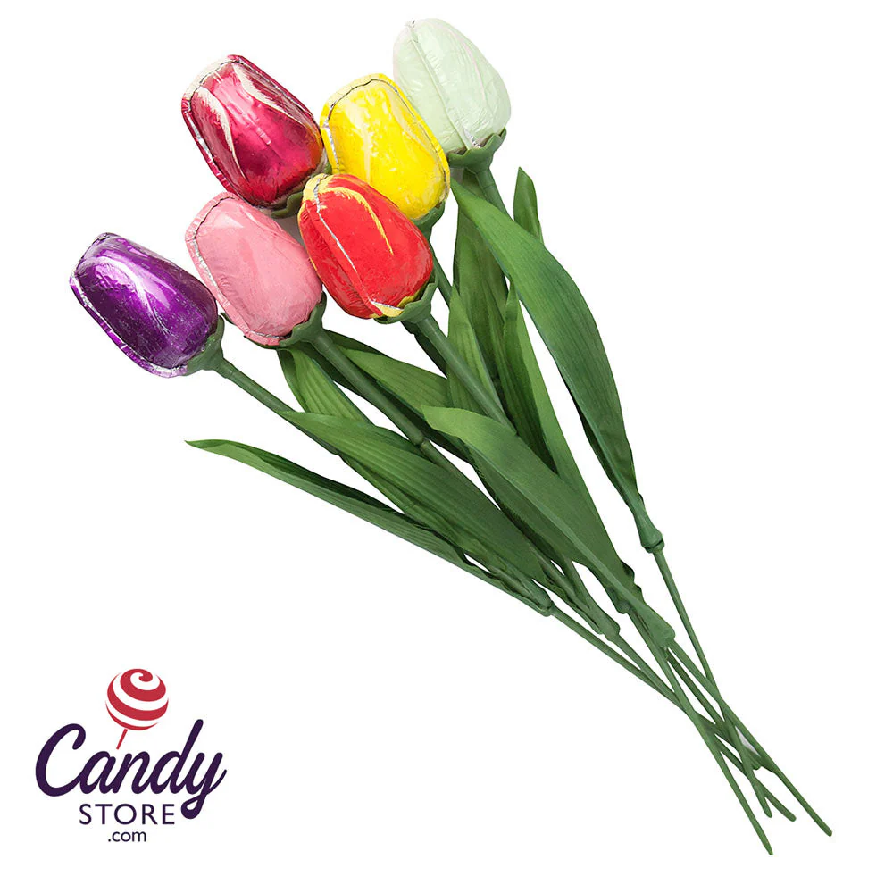 Milk Chocolate Tulips Foiled Madelaine - 36ct