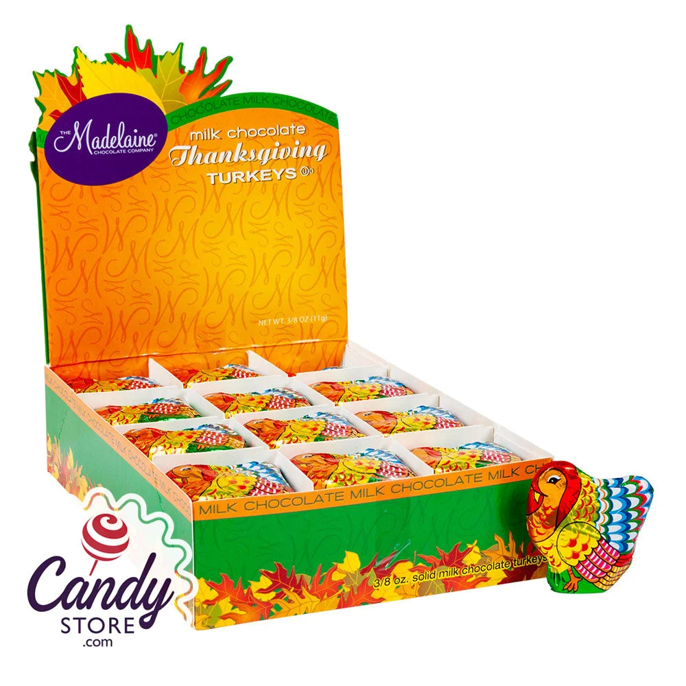 Madelaine Milk Chocolate Foiled Turkey Flat 0.375oz - 40ct