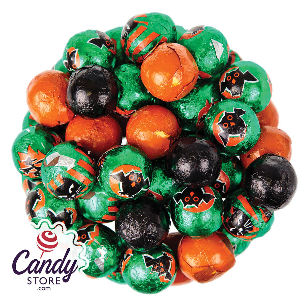 Madelaine Milk Chocolate Halloween Foiled Balls - 10lb