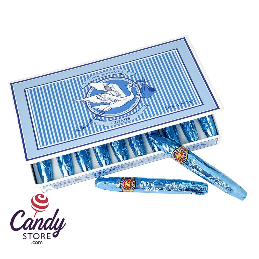 Madelaine Milk Chocolate It's A Boy Cigars - 24ct