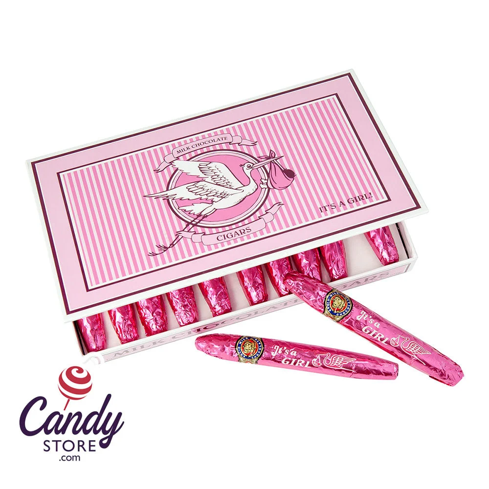 Madelaine Milk Chocolate It's A Girl Cigars - 24ct