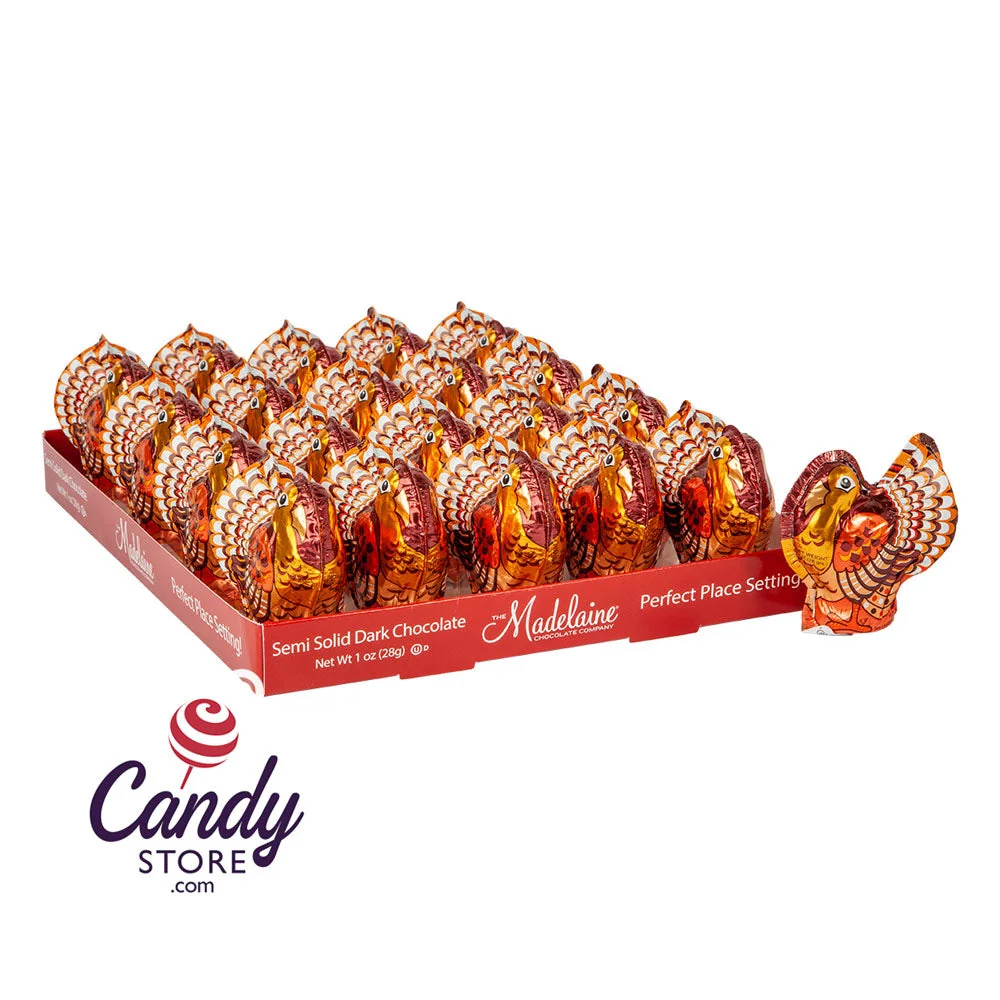 Madelaine Semi Solid Dark Chocolate Turkey 1oz - 40ct