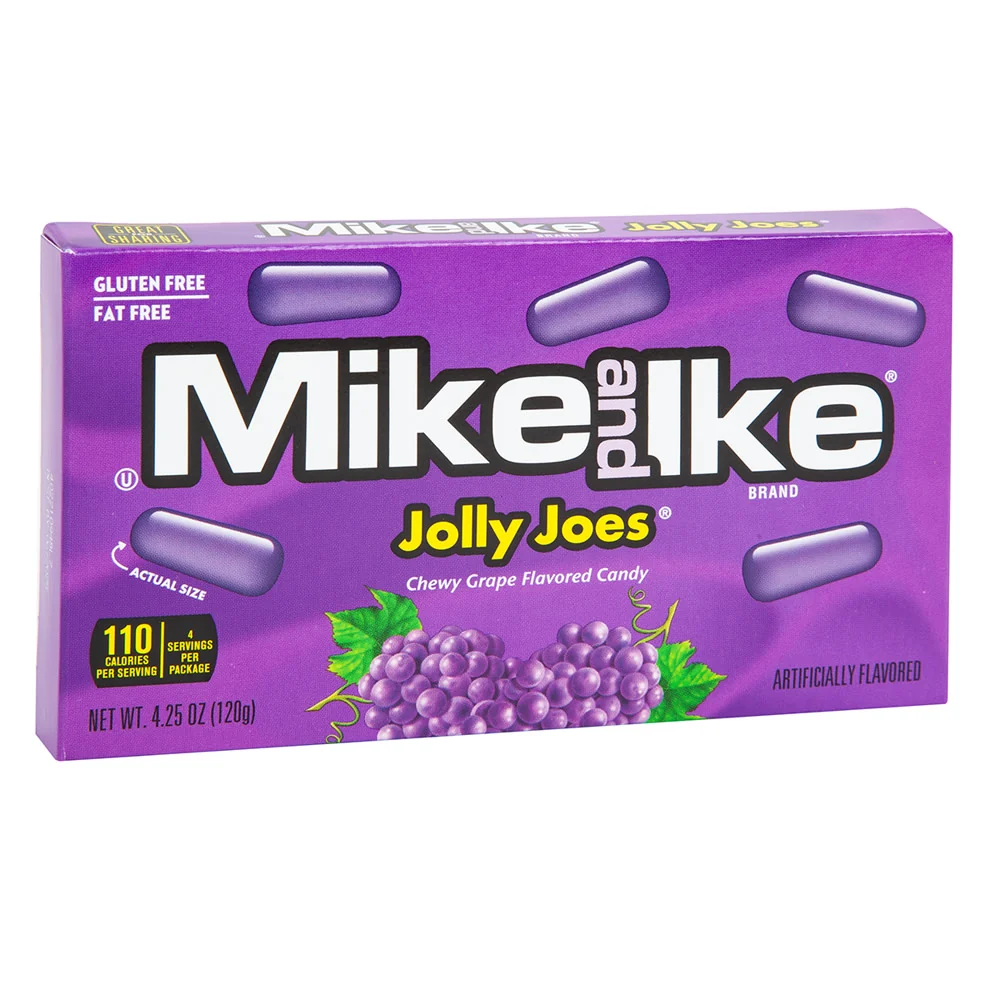Mike & Ike Jolly Joes Grape Theater Boxes - 12ct