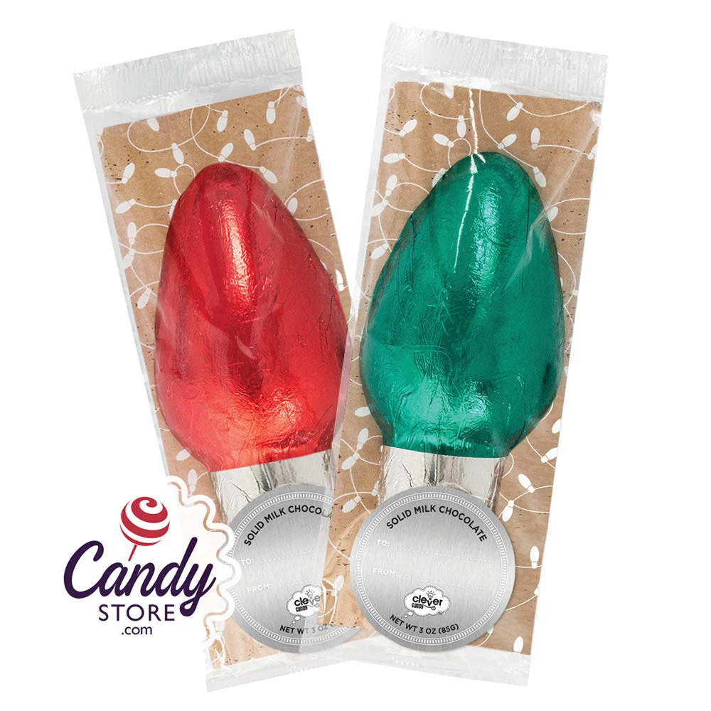Milk Chocolate Foiled Christmas Lights 3oz - 18ct