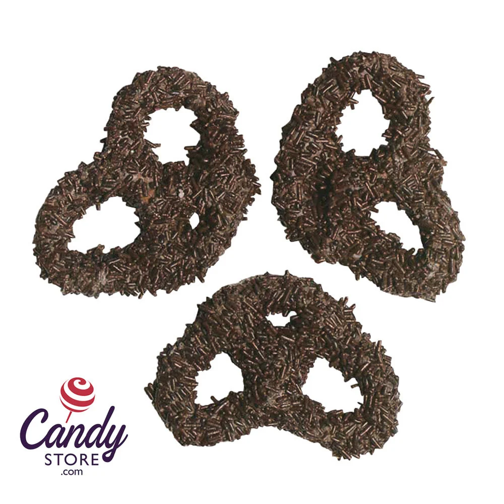 Milk Chocolatey Coated Premier Pretzels With Chocolate Flavor Sprinkles - 3lb