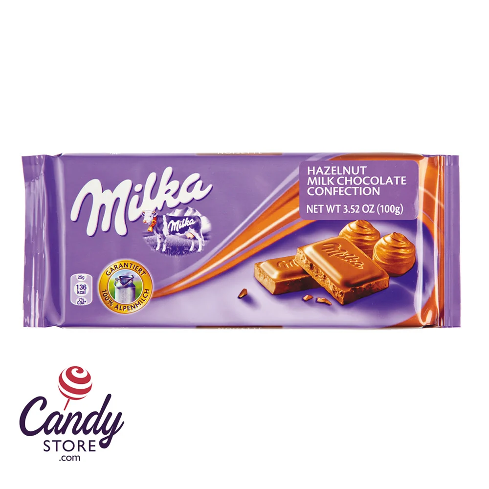 Milka Noisette Bars Milk Chocolate & Hazelnut - 23ct