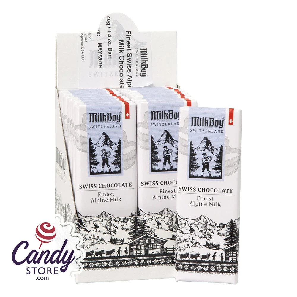 Milkboy Swiss Alpine Milk Chocolate 1.4oz Bar - 20ct