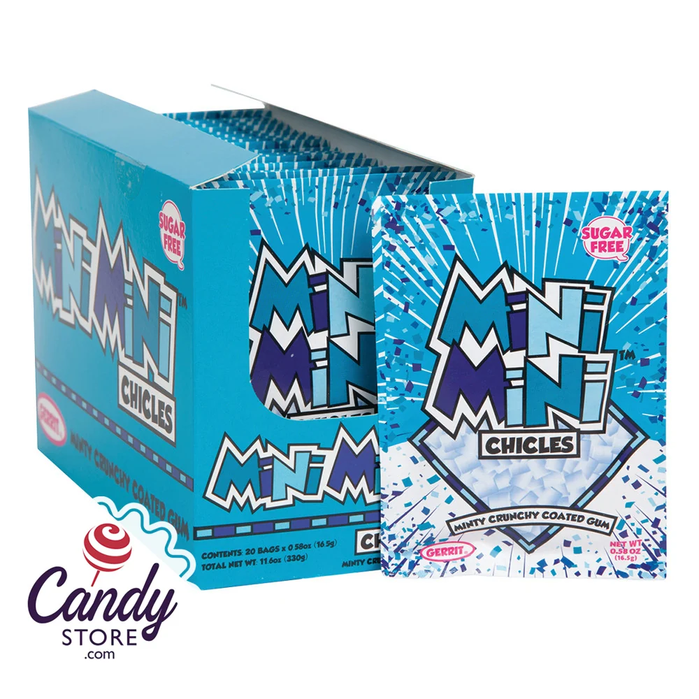 Mini Mini Chicles Peppermint Sugar Free Gum - 20ct Boxes - Image 2