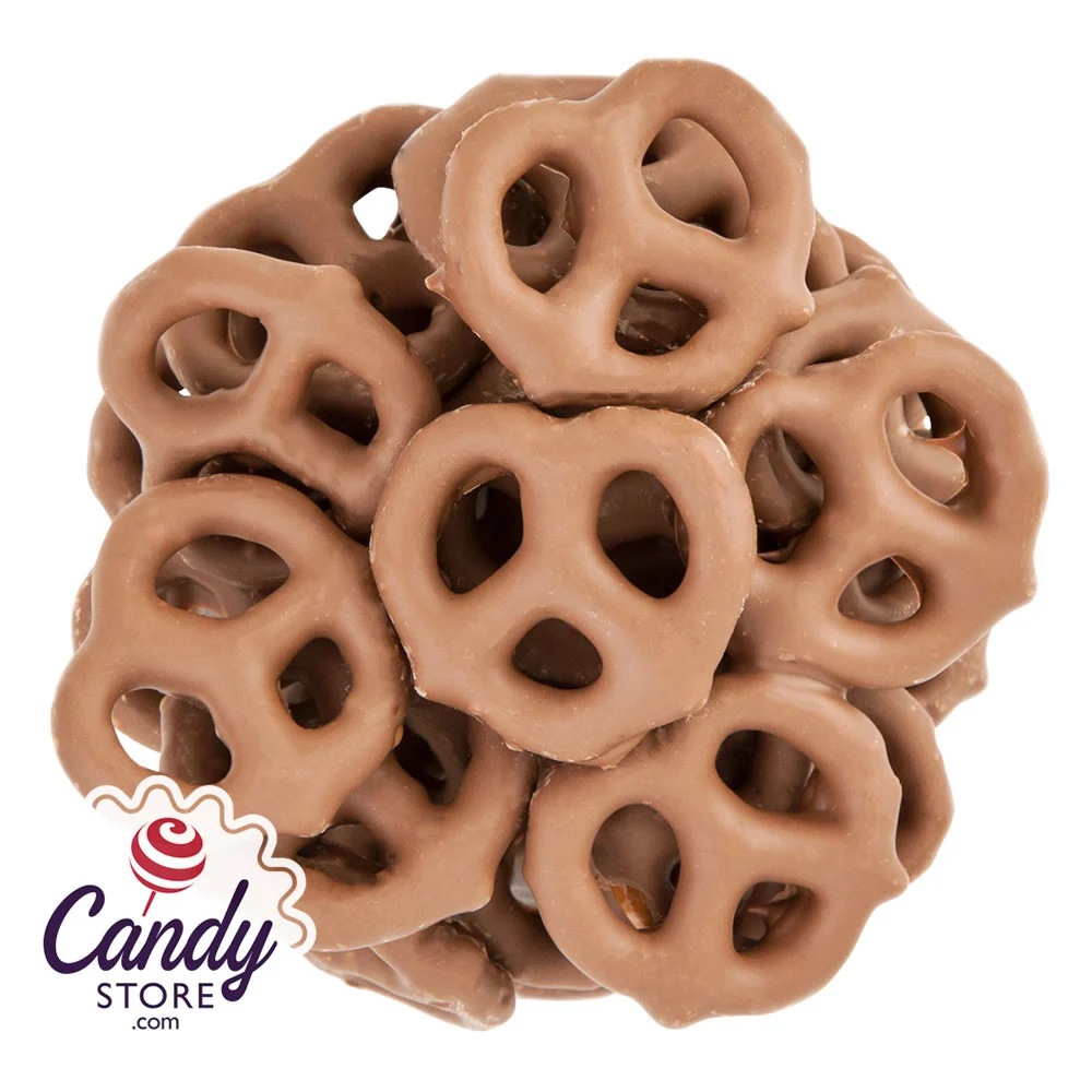 Mini Milk Chocolate Pretzels - 15lb Bulk