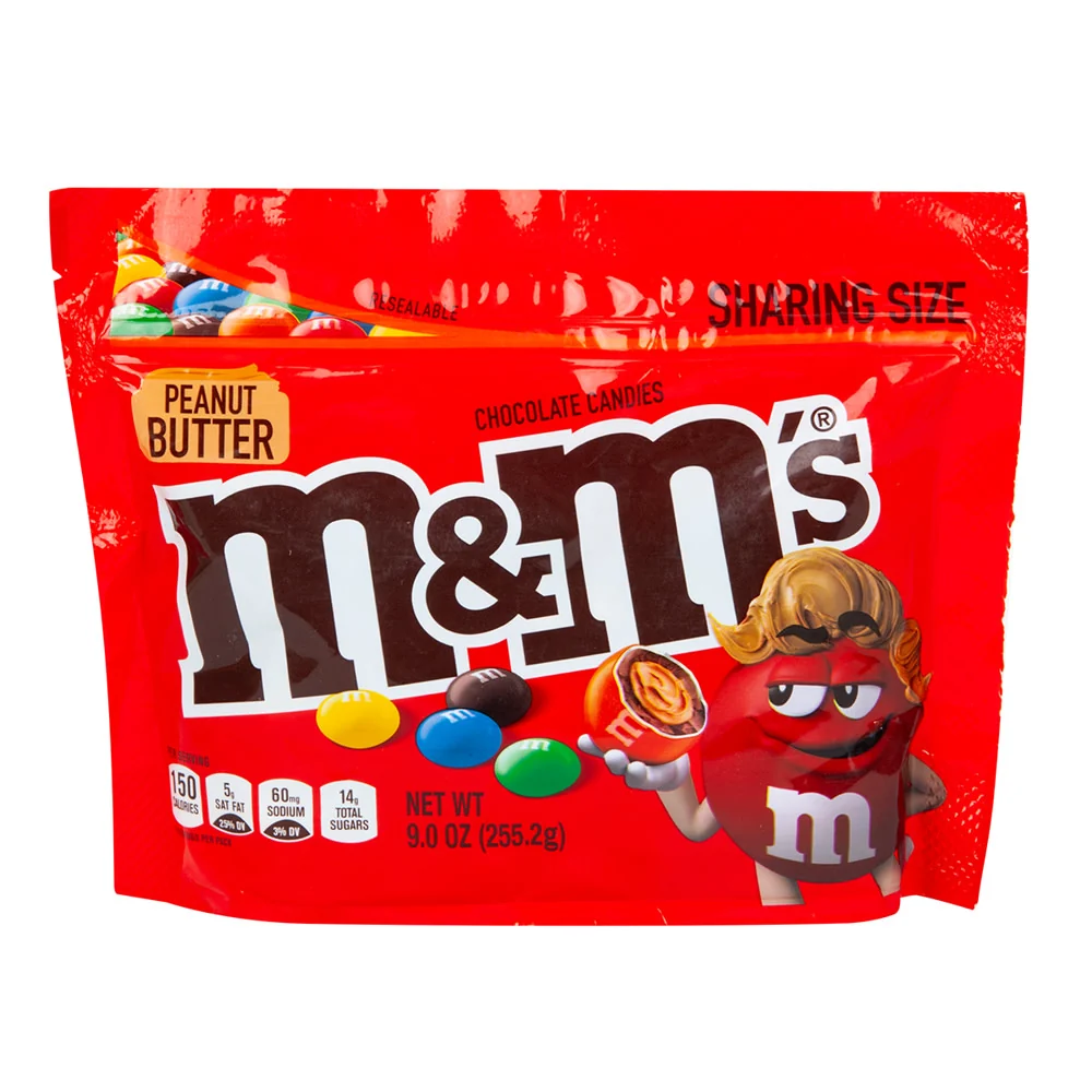M&M's Peanut Butter Sharing Size Pouches - 8ct