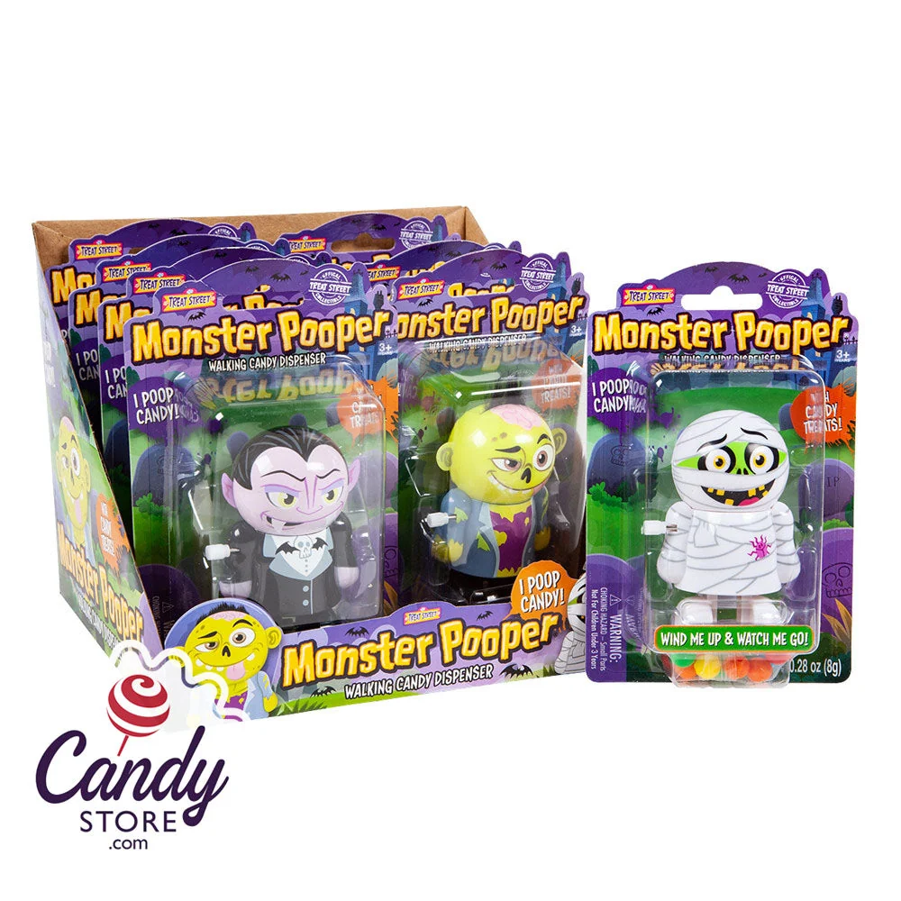 Monster Poopers 0.28oz Candy Dispenser - 8ct