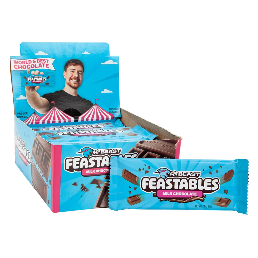 MrBeast Feastables Milk Chocolate Bars - 24ct