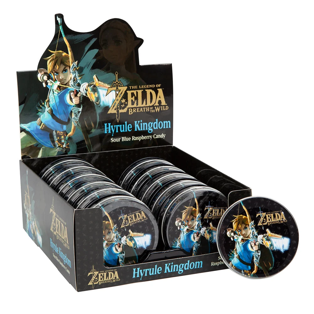 Nintendo Zelda Hyrule Kingdom Sour Blue Raspberry Candy Tins - 12ct