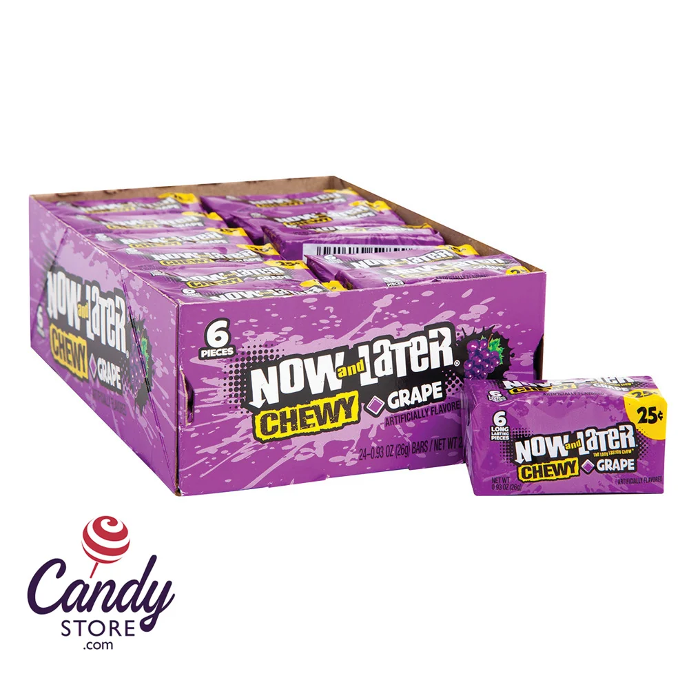 Now & Later Grape Candy - 24ct - Image 2