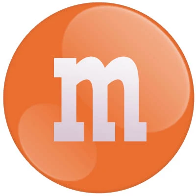 Orange M&Ms Candy - 10lb - Image 2