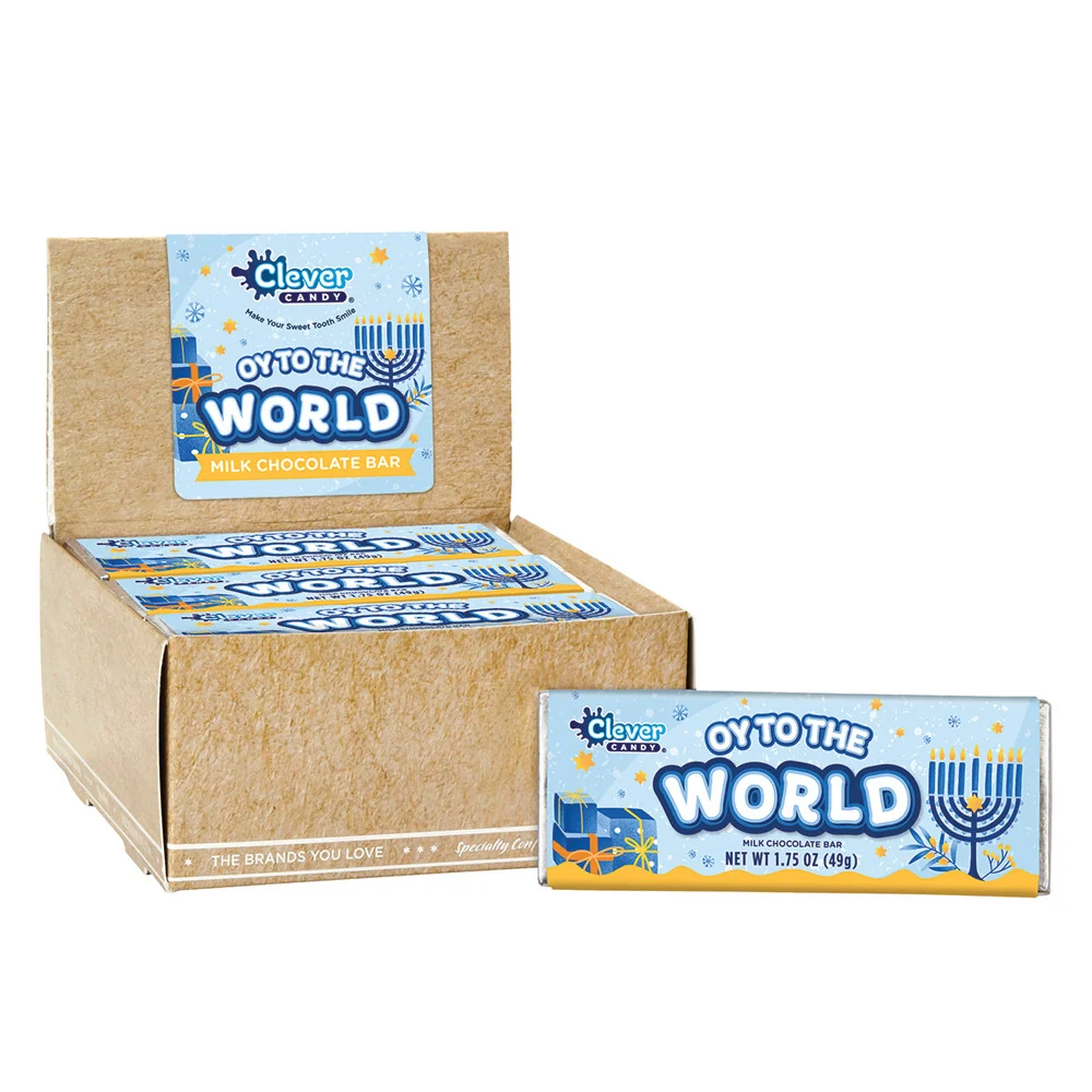 Oy To The World Milk Chocolate Bar - 24ct