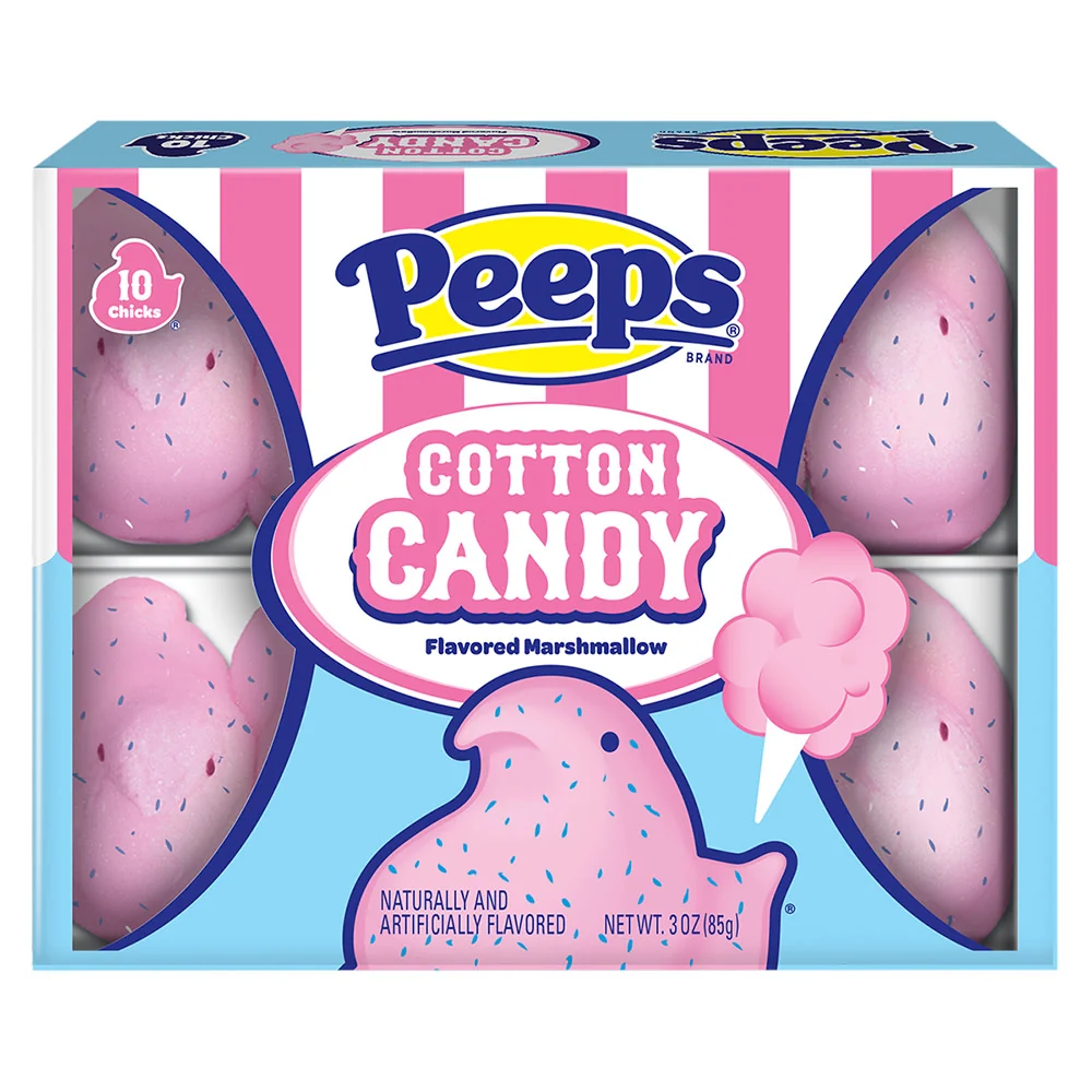 Peeps Cotton Candy Chicks 10 Piece Boxes - 36ct