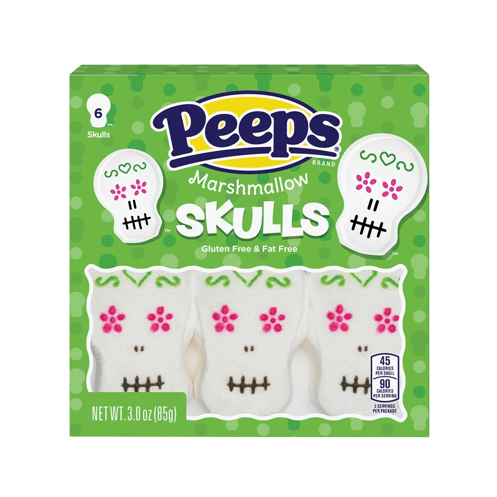 Peeps Skulls Marshmallow Candy - 12ct