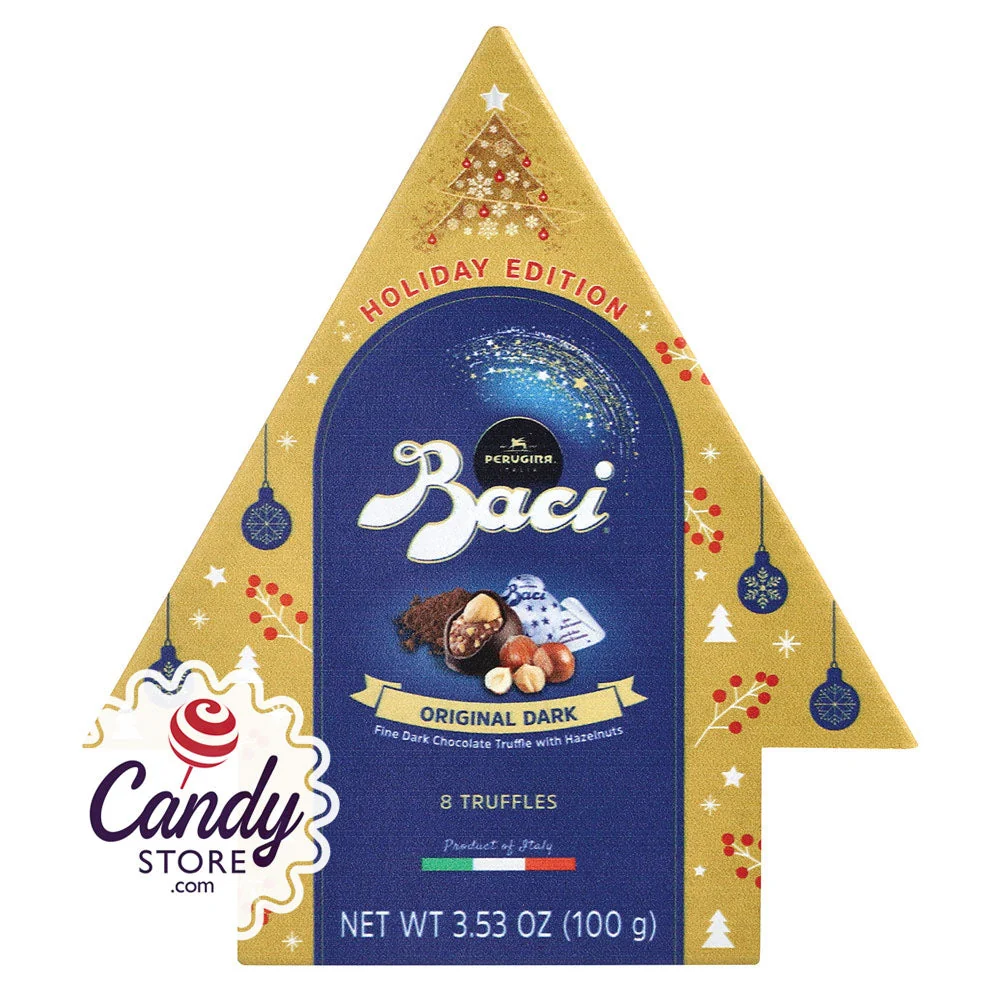 Perugina Baci 8 Piece Classic Dark Chocolate Christmas Tree 3.53oz Boxes - 6ct