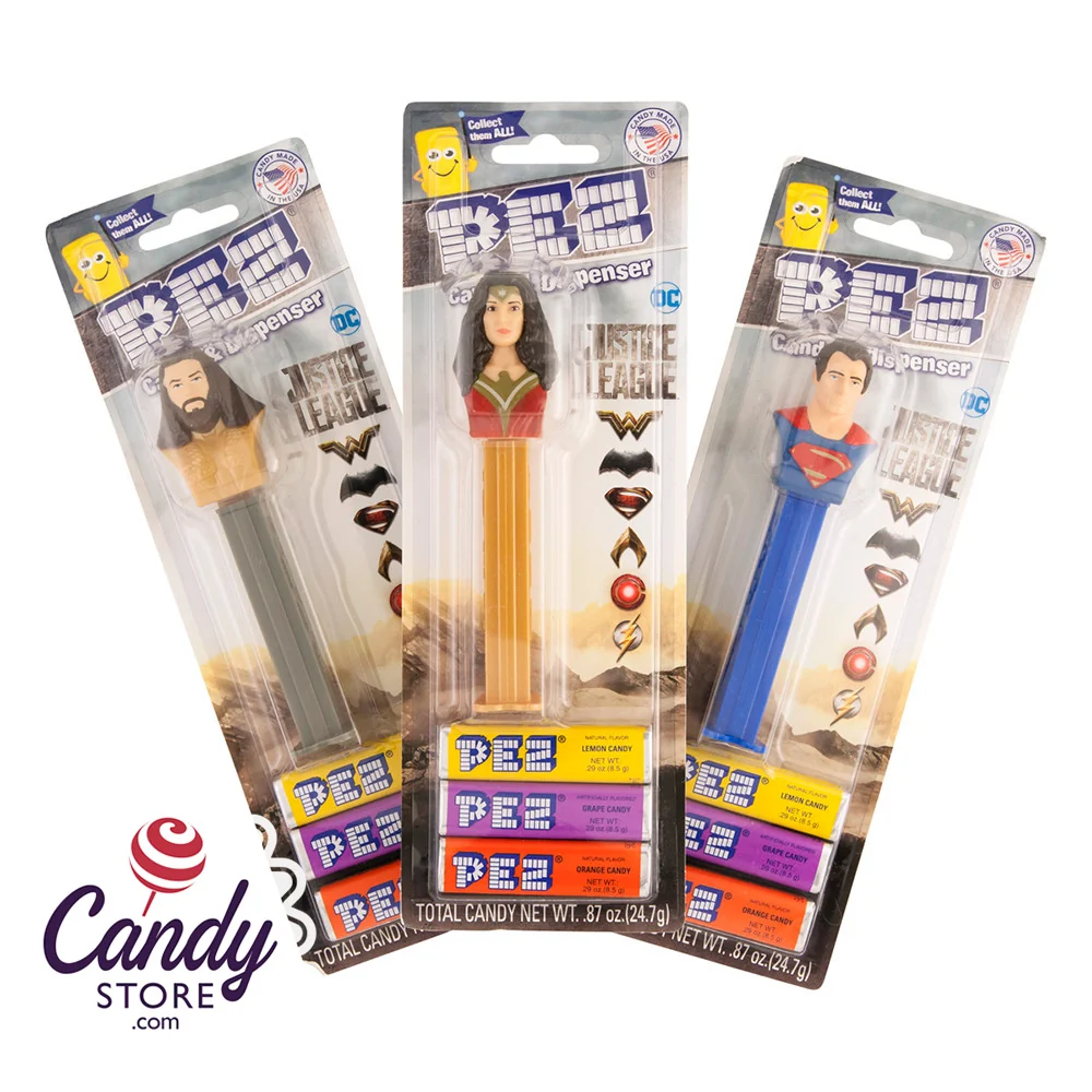 Pez Justice League Blister Packs - 12ct