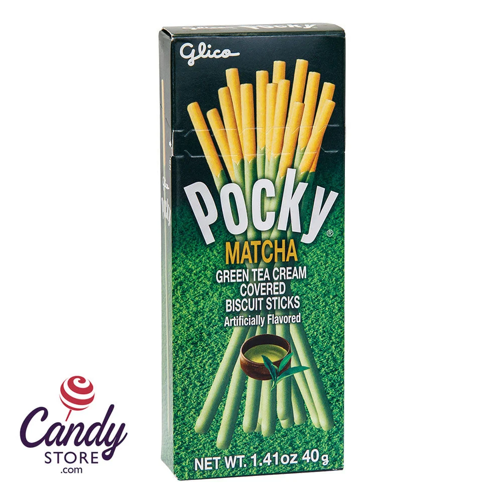 Pocky Sticks Matcha Green Tea Covered Biscuit 1.41oz Boz - 20ct