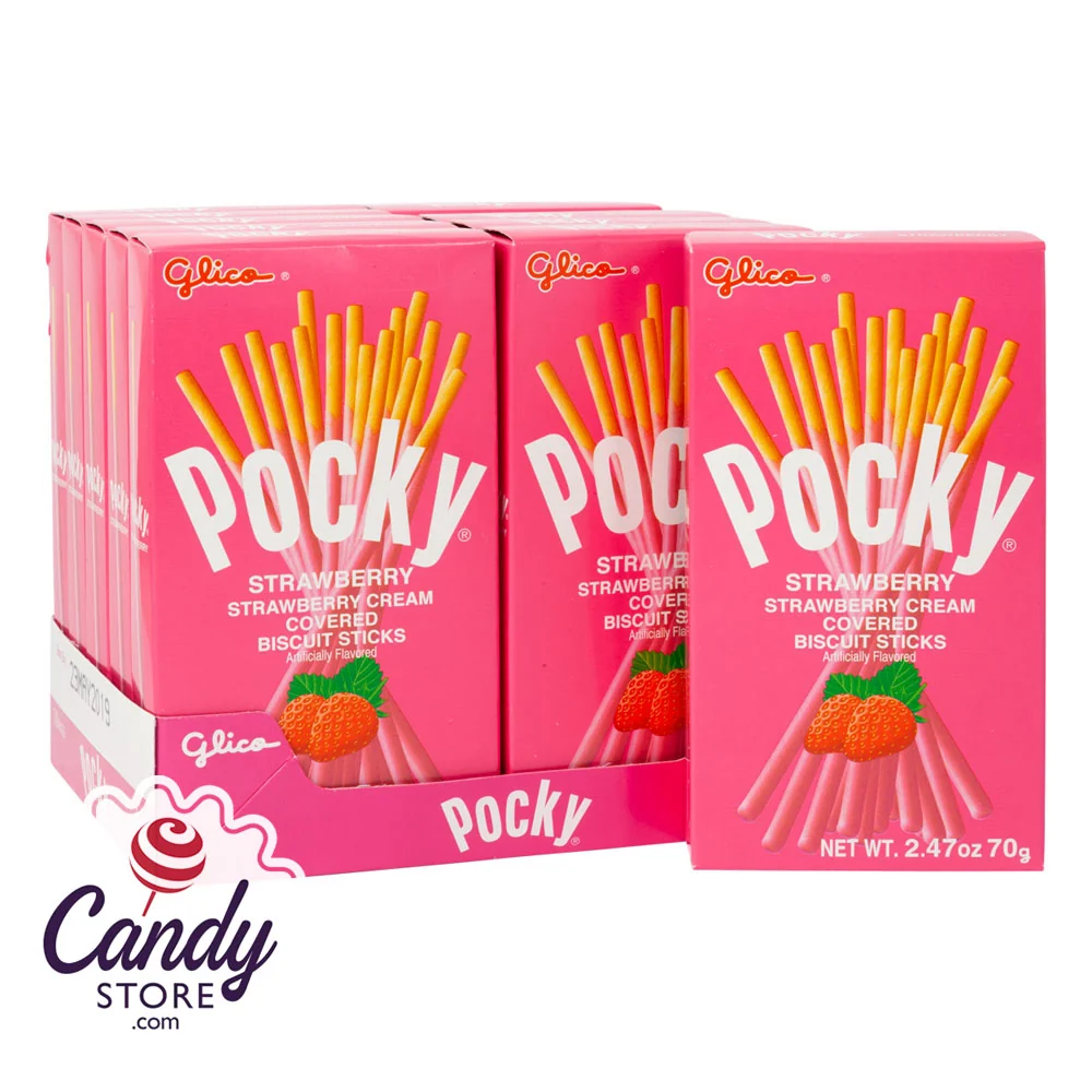 Pocky Sticks Strawberry Cookie Stick 2.47oz Box - 10ct