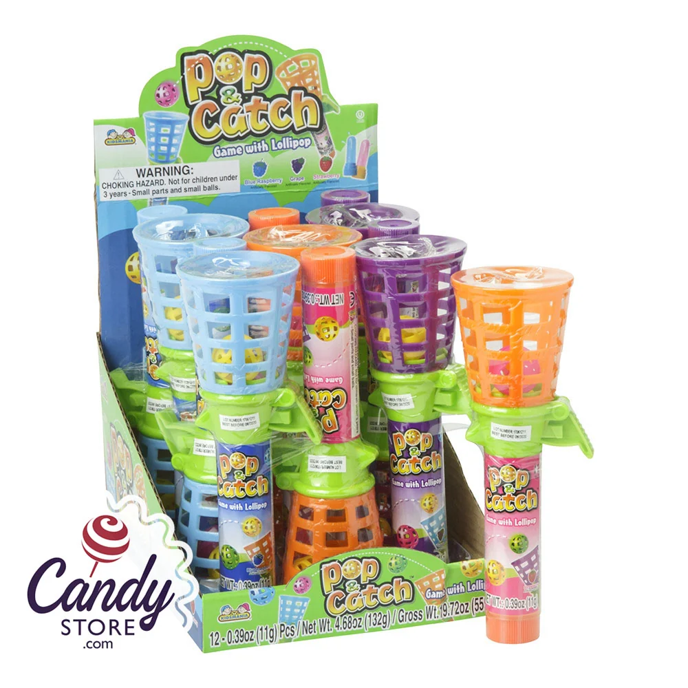Pop And Catch Game With Lollipop 0.39oz - 12ct