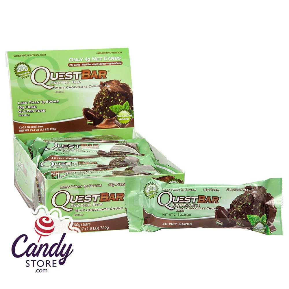 Quest Bars Mint Chocolate Chip Protein 2.1oz - 12ct