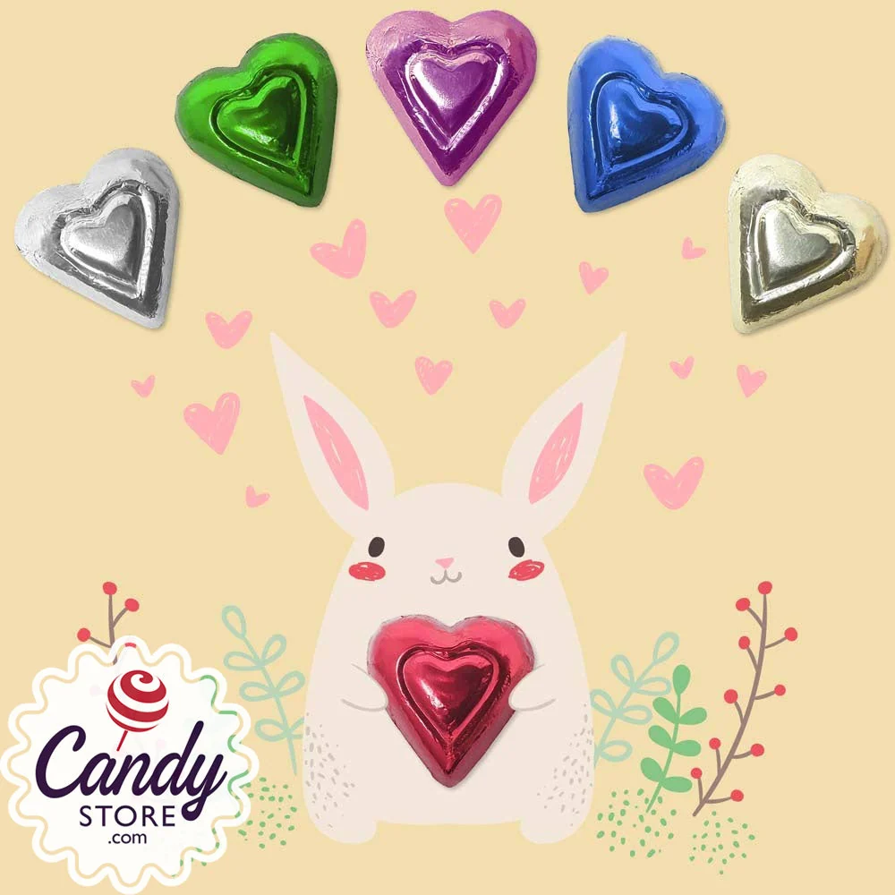 Rainbow Milk Chocolate Hearts Madelaine - 5lb Bulk - Image 5