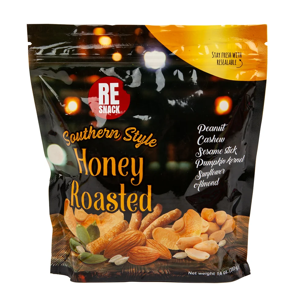Re Snack Southern Style Honey Roasted Bar Mix Pouches - 12ct