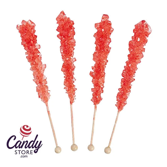 Red Rock Candy Crystal Sticks Strawberry - 36ct Tub - Image 2