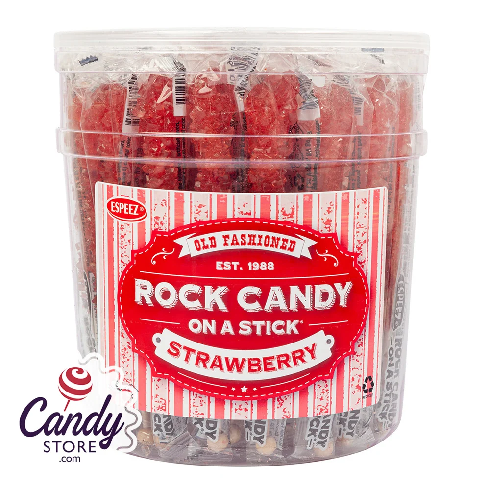 Red Rock Candy Crystal Sticks Strawberry - 36ct Tub - Image 3